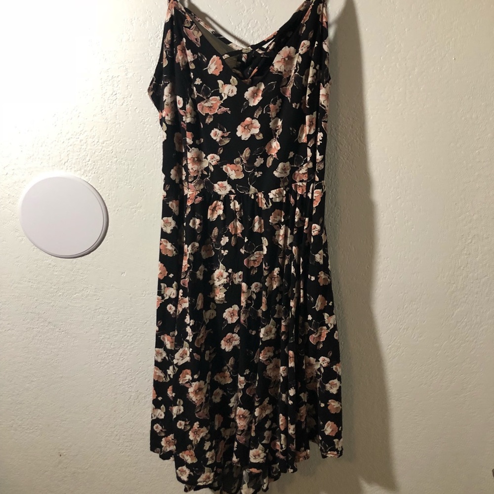 Black floral dress